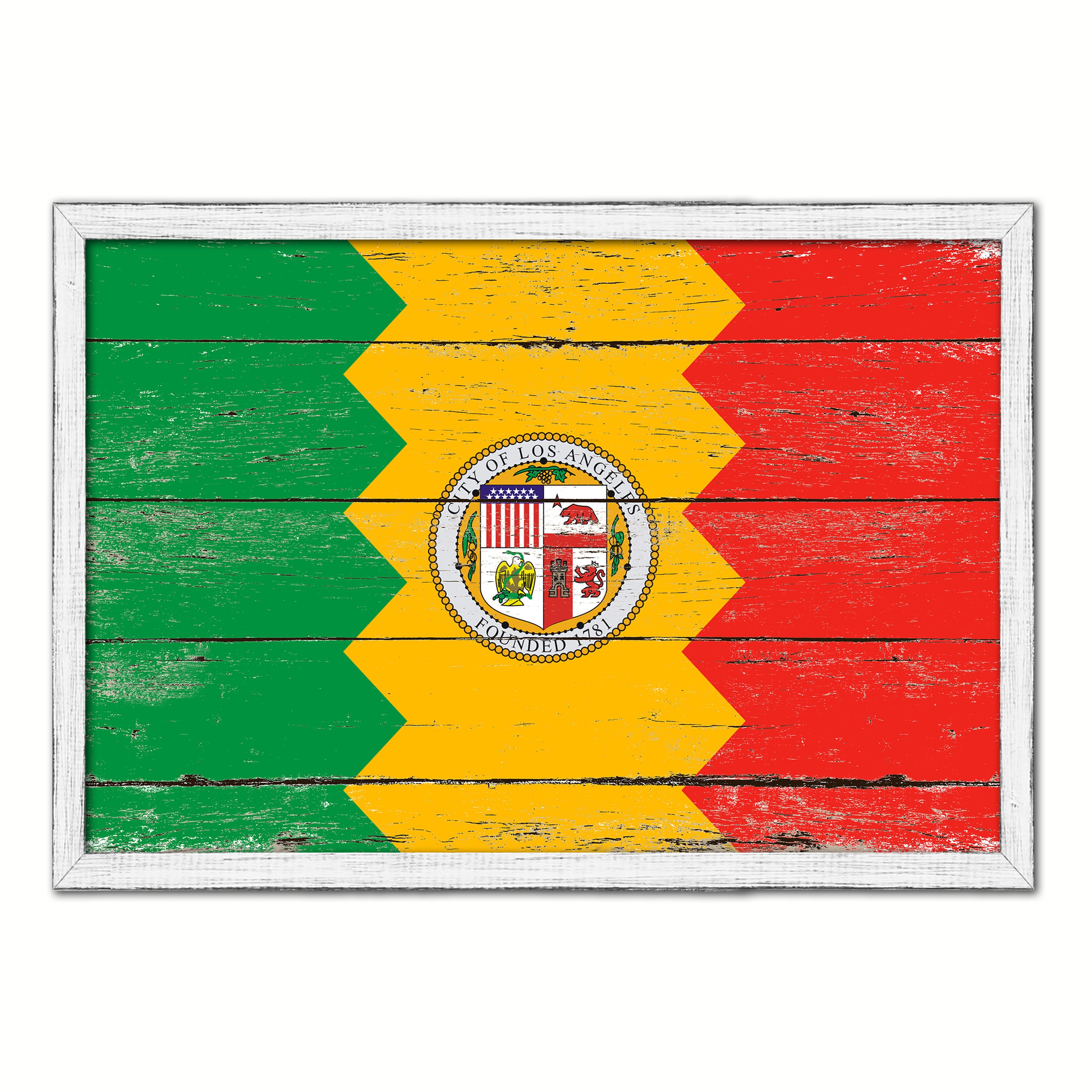 Los Angeles City California State Flag Canvas Print Home