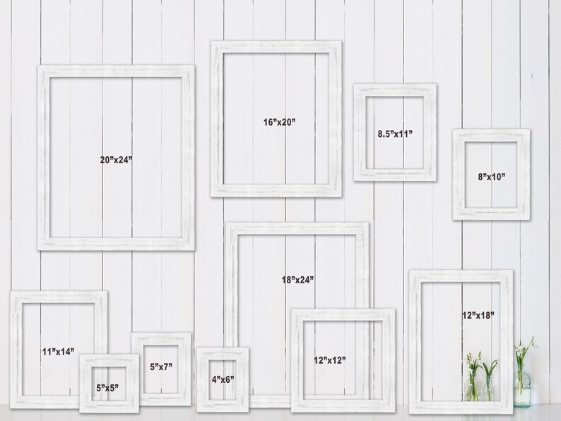White Wash 8 x 10 Size Wholesale Bulk Lots Bundle Barn Wood Frames Good for Photo Picture Photo Poster Wedding Prints Home Decor