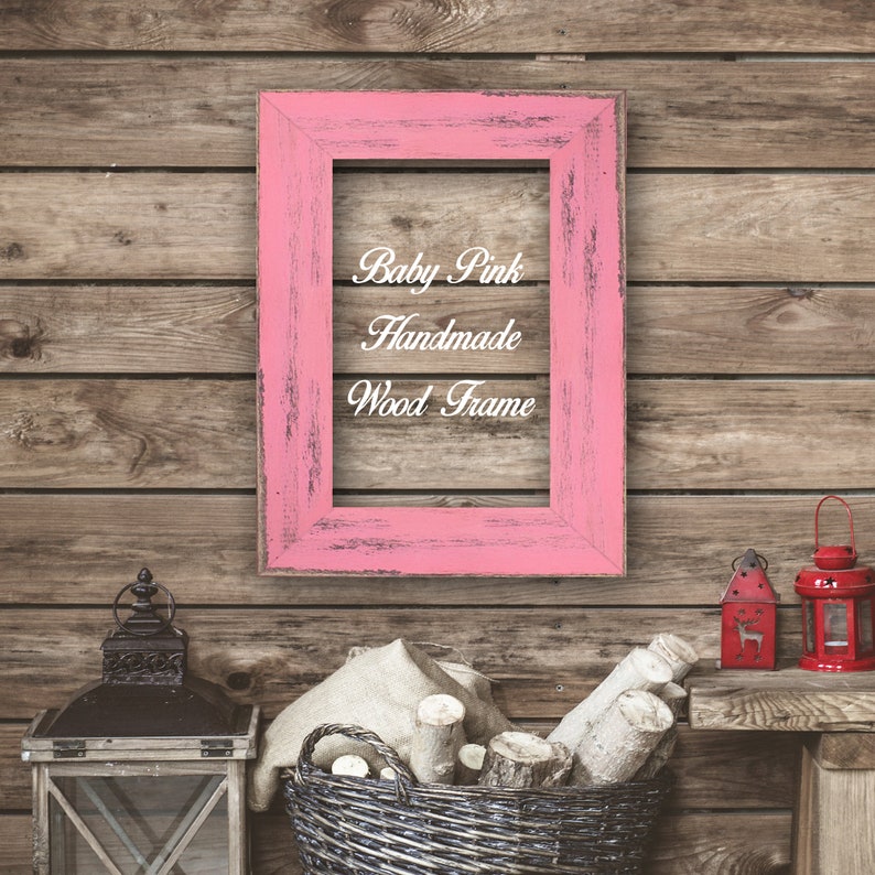 Baby Pink 4 x 6 size Frames Wholesale Bulk Lots Bundle good for Photo Picture prints Poster Canvas Art Barn Wood Decoration