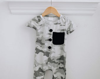 camo romper baby