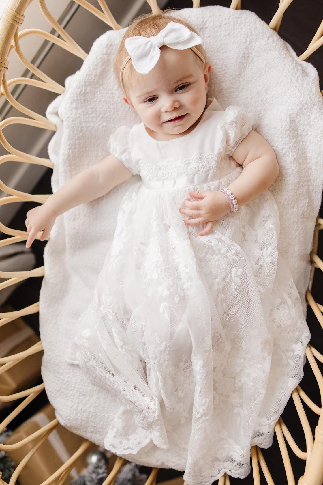 white lace designer dress The Kiara Dress in White Chantilly Lace 4 / White Chantilly Lace