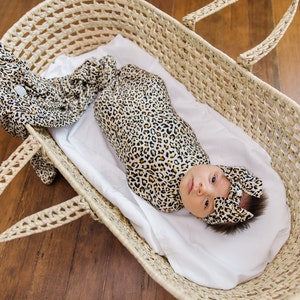 Cheetah Swaddle Blanket,  Receiving Blanket, Jerry Knit Blanket, Newborn Blanket, Baby Gift, Baby Shower, Hospital Blanket, Baby Girl
