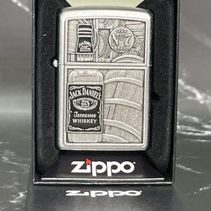 Jack Daniels Bottle Zippo Lighter - Barrel - Old No. 7 - Tennessee Whiskey Rare image 1
