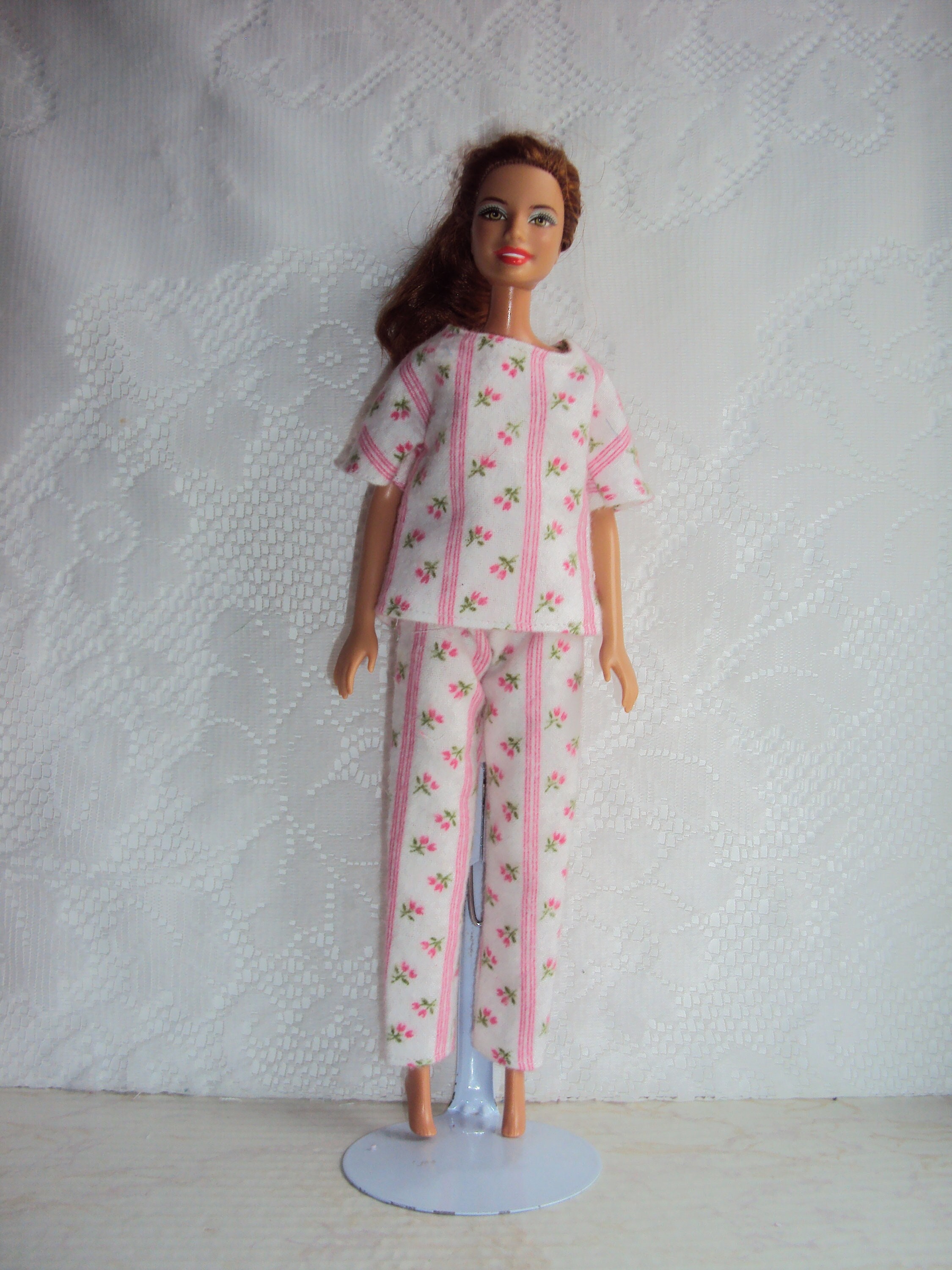 Pyjama, nuisette, Ensemble Pyjama Barbie Femme Rose Rose