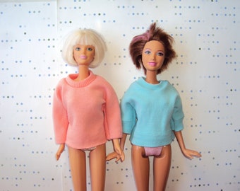 Choose one pair of  Barbie t-shirts, fleece , handmade