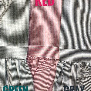 Vintage Inspired Apron,Seersucker,Apron dress,stripes, Aprons for women, Apron with pocket,baking apron,gift for her image 6