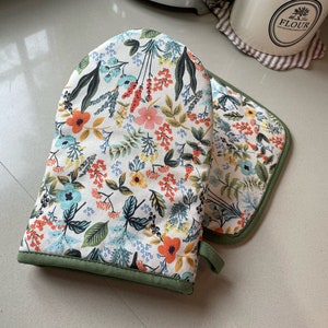 Tablier de jardin d'Amalfi, Tablier en lin, Robe tablier, Ensemble tablier mitaines de four disponible, Cadeau pour elle image 8