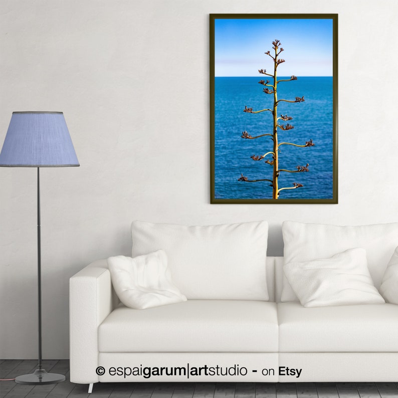 Photographic art of the Mediterranean Sea to print. Minimalist style to decorate your home or office. Interior. Modern image 6