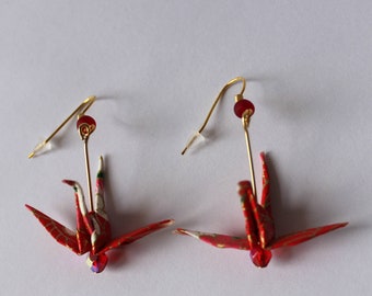 ORIGAMI crane earrings