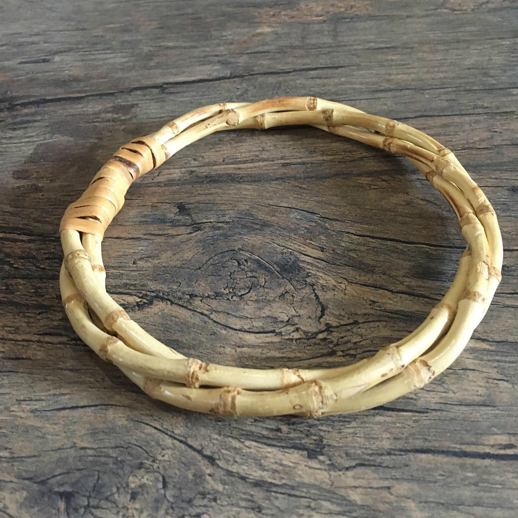 Bamboo purse handles bag handle Round bamboo circle bamboo Etsy