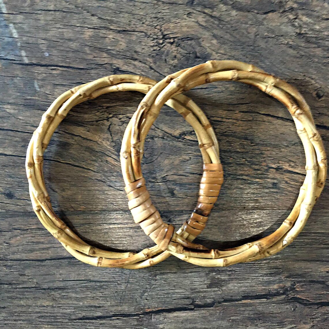 Bamboo purse handles bag handle Round bamboo circle bamboo Etsy