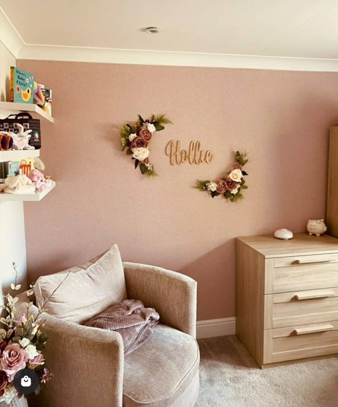 Artificial Flowers for Nursery Wall // Nursery Flowers Silk Etsy