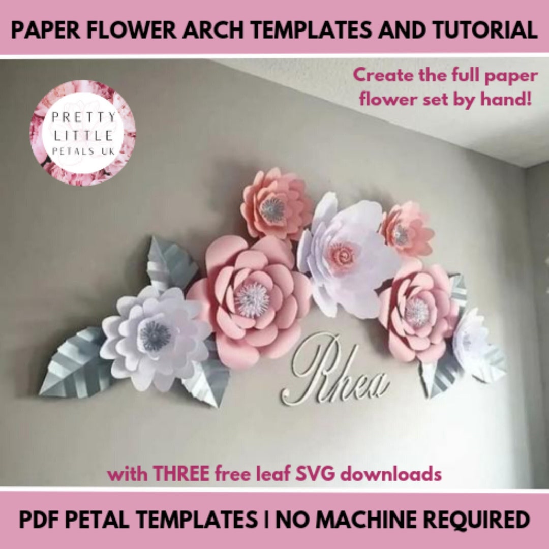 Full Paper Flower Display Templates and Tutorial Giant Paper Flower
