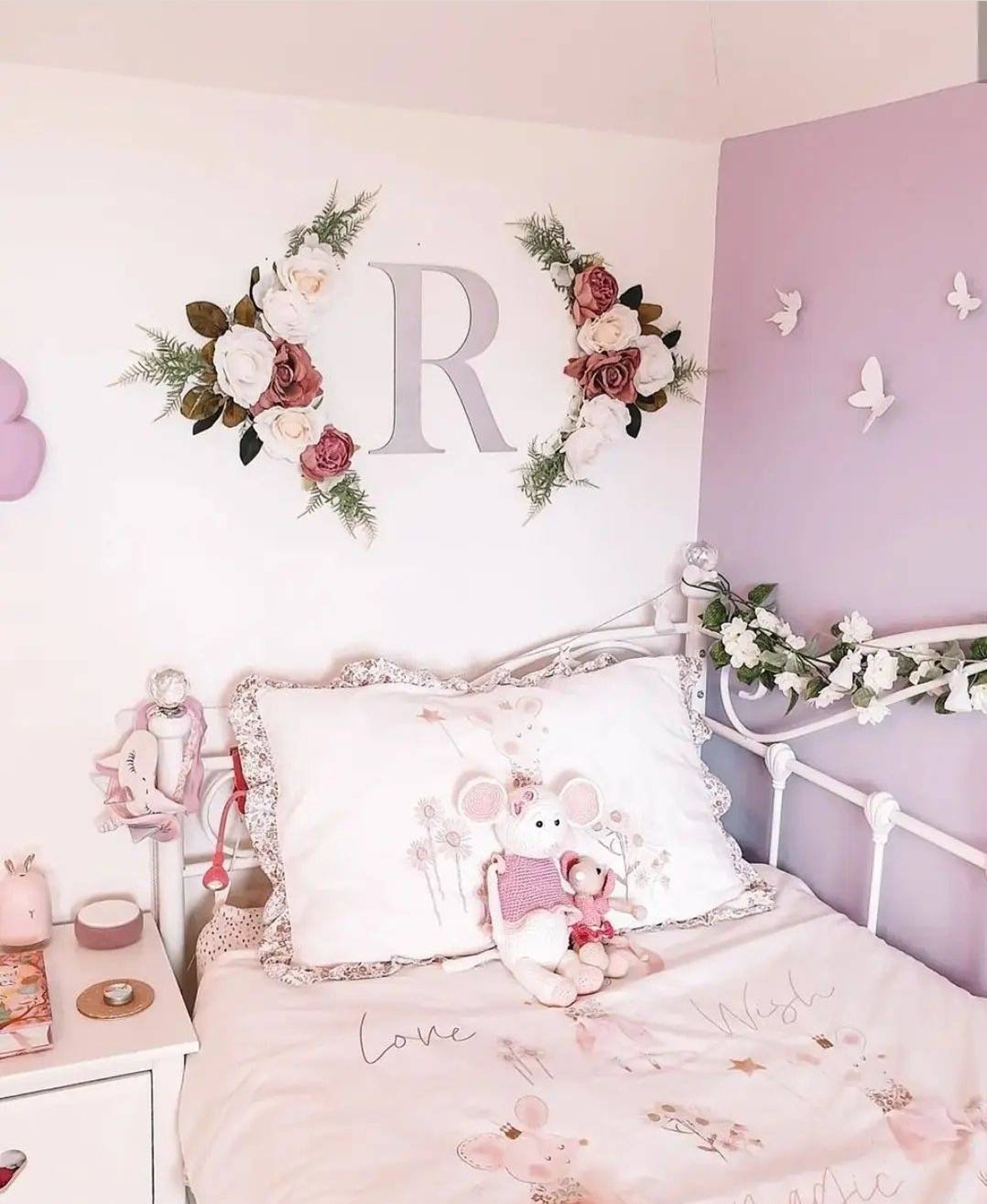 Artificial Flowers for Nursery Wall // Nursery Flowers Silk Etsy