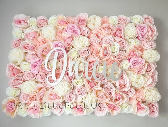 flower wall name nursery