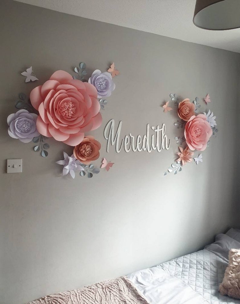 Large Paper Flower Set Flower Wall Display Stunning Paper Etsy