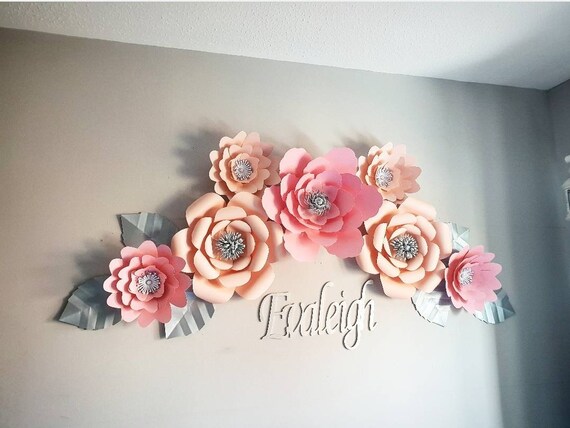 Paper Flowers Paper Flower Bedroom Nursey Decor Girls Paper Flower Bedroom Decorations Paper Flower Arrangement