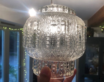 Small Glass Shade with Ornate Motifs Iridescent hand blown Glass Pendant Chandelier Shade Victorian Lamp Replacement Globe Small Glass Shade with Ornate Motifs Iridescent hand blown Glass Pendant Chandelier Shade Victorian Lamp Replacement Globe