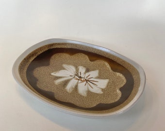 Marianne De Trey small studio ware ceramic dish midcentury collectible handmade pottery