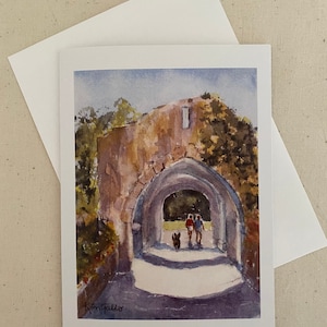Schloss Rotteln, Deutschland, Blanko Grußkarte 5 x 7 Zoll mit Umschlag in Cellophane Bag.  Drucke von meinen Original Aquarell gemälden
