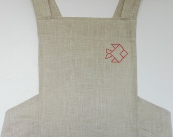 Elegant apron crossed in the back