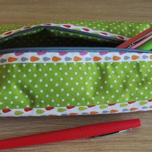 Trousse à stylos ou feutres rectangulaire en coton