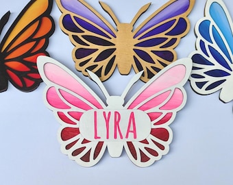Personalised Butterfly Wooden Wall Art