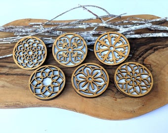 Set of 6 Mandala Magnets