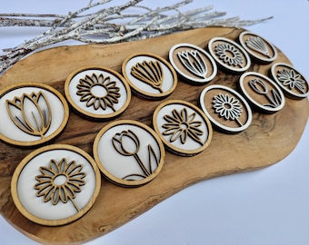 Set of 6 Flower Magnets_Set A
