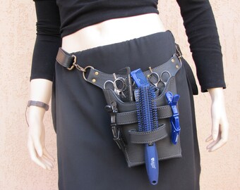 Stylist Leather Holster Shears Hip Bag Leatherbarber Hip Etsy