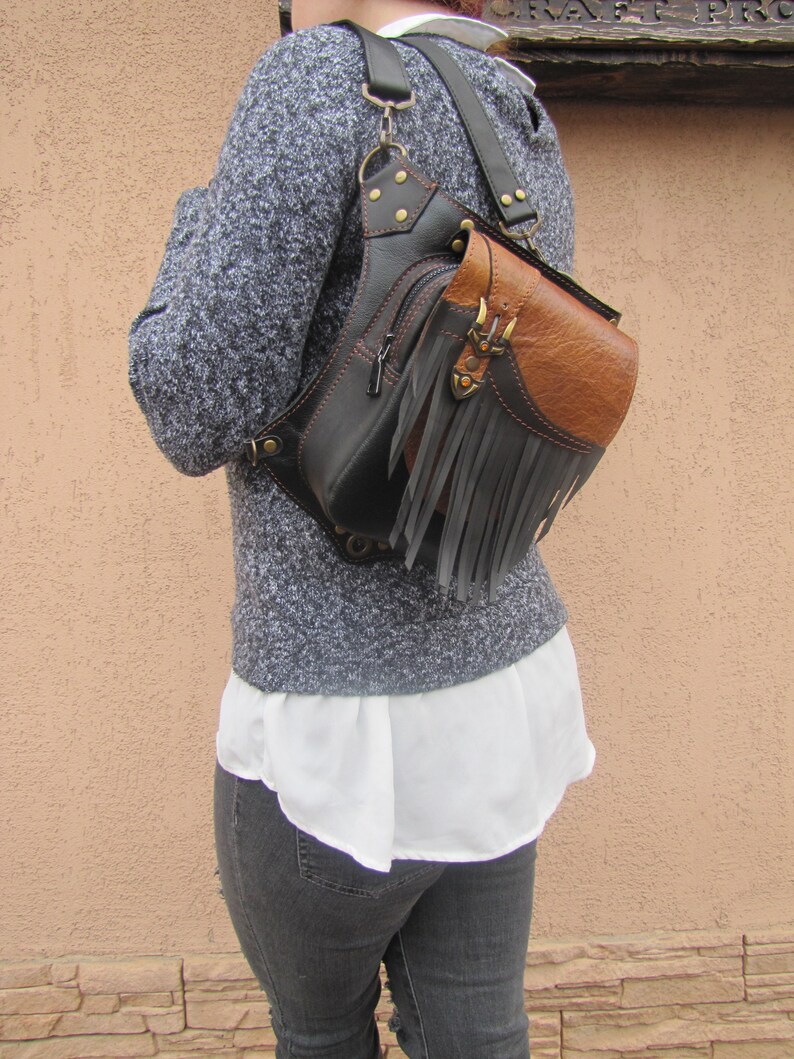 Holster bag women leather Leg holster bag Thigh bag Waist bag Etsy