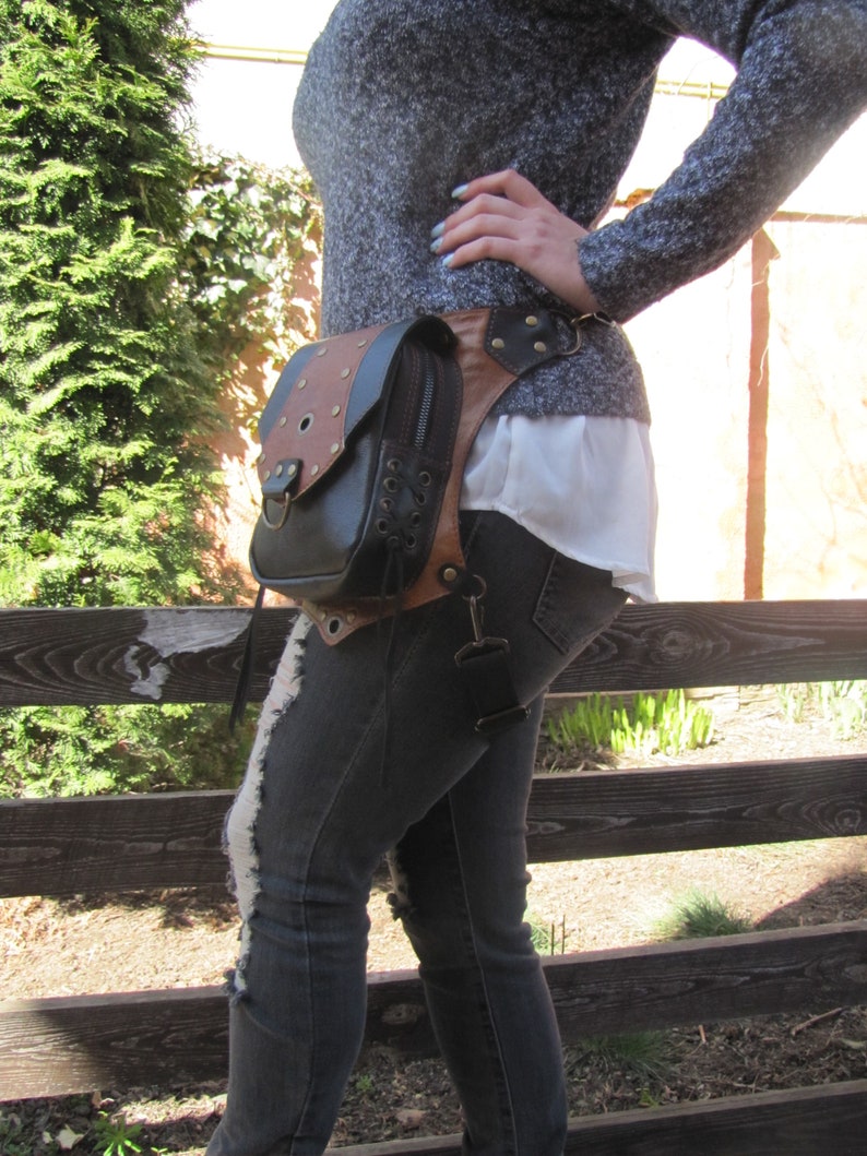 Hip holster leg bag leather women Thigh bag Leg holster bag Etsy