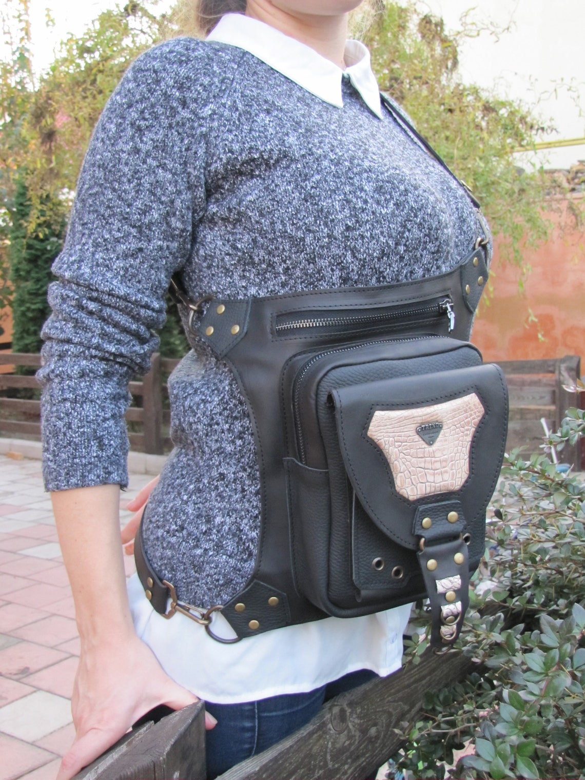 Holster Bag. Backpack Holster. Hand Made Holster. Thigh Etsy