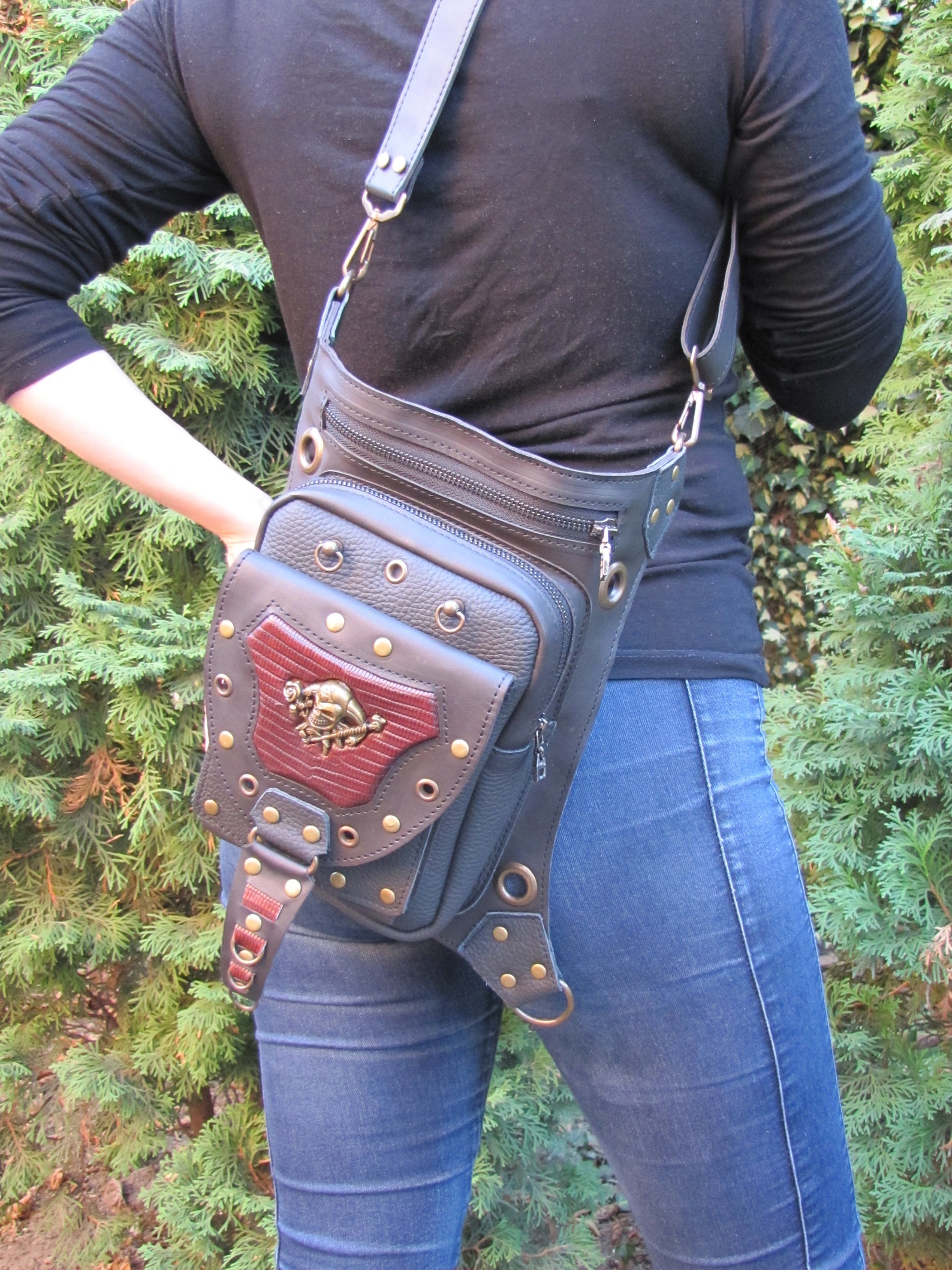 Holster bag Backpack holster Hip holster Leather hip bag Etsy