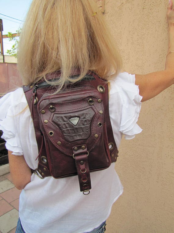 Holster bag Backpack holster Leather hip bag Hand made holster Etsy