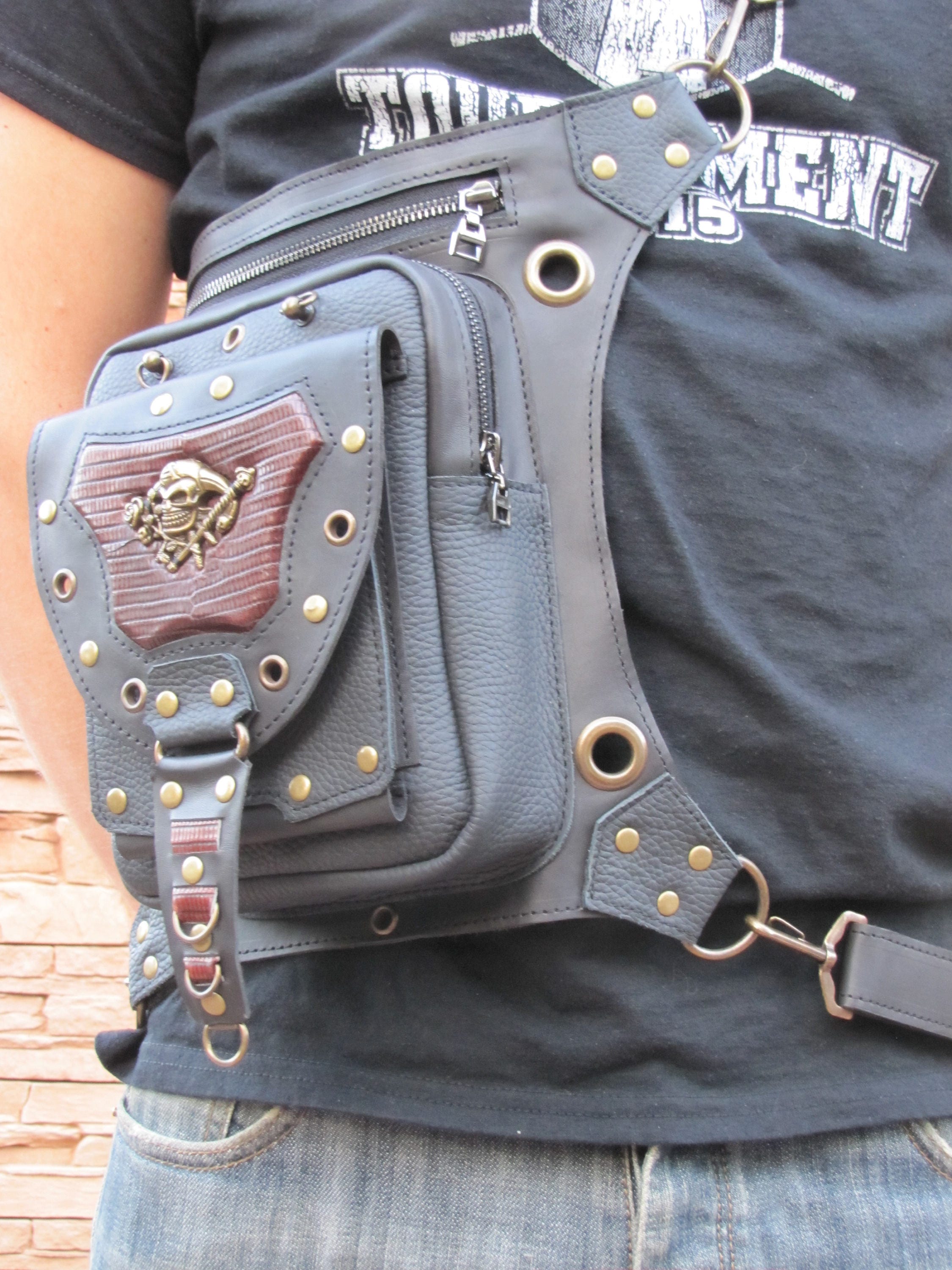 Holster bag Backpack holster Hip holster Leather hip bag Etsy