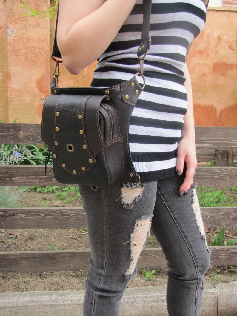 Utility Belt Leather Holster Bag Thigh Bag Hip Bag Leg Etsy