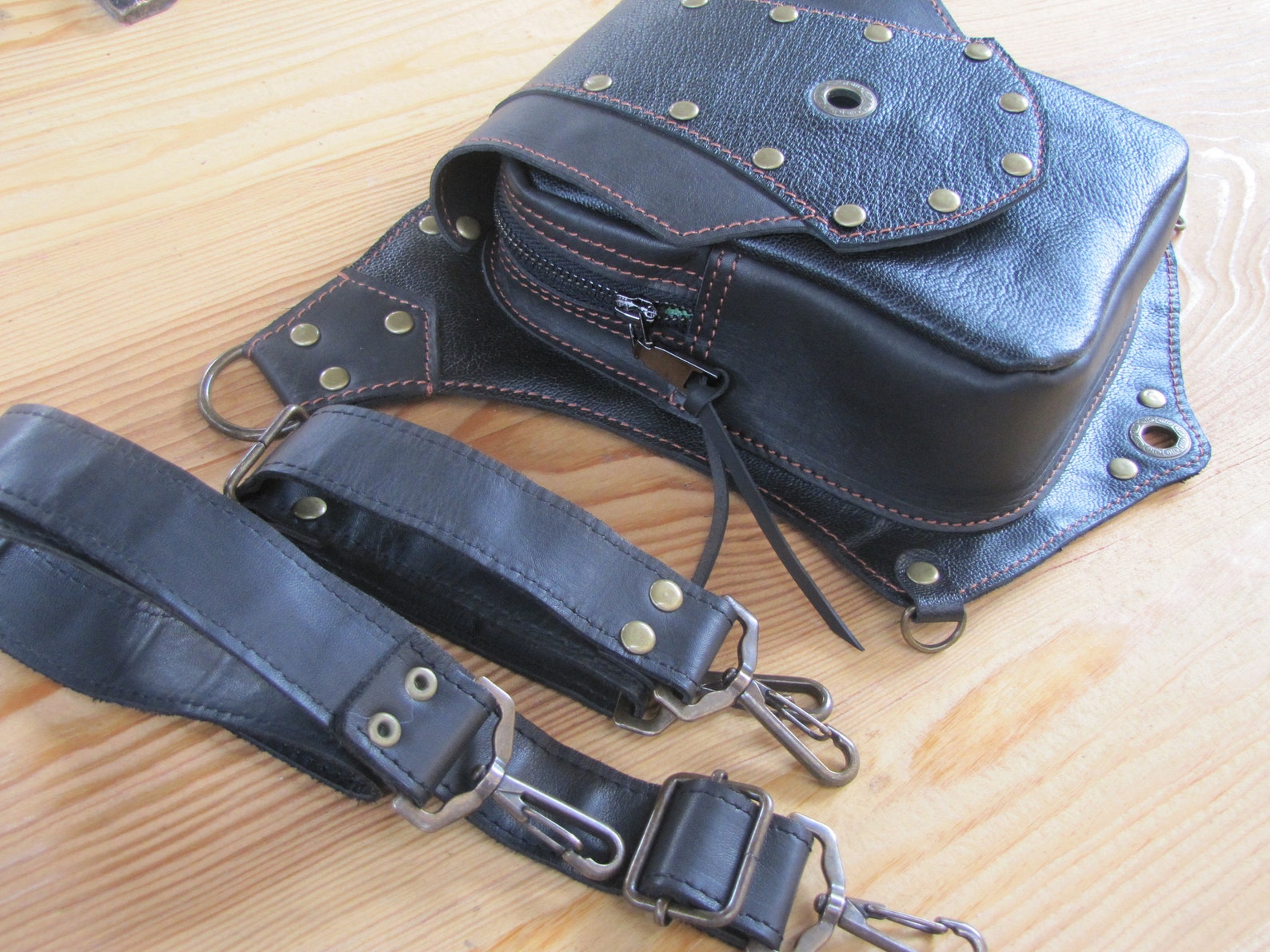 Utility Belt Leather Holster Bag Thigh Bag Hip Bag Leg Etsy