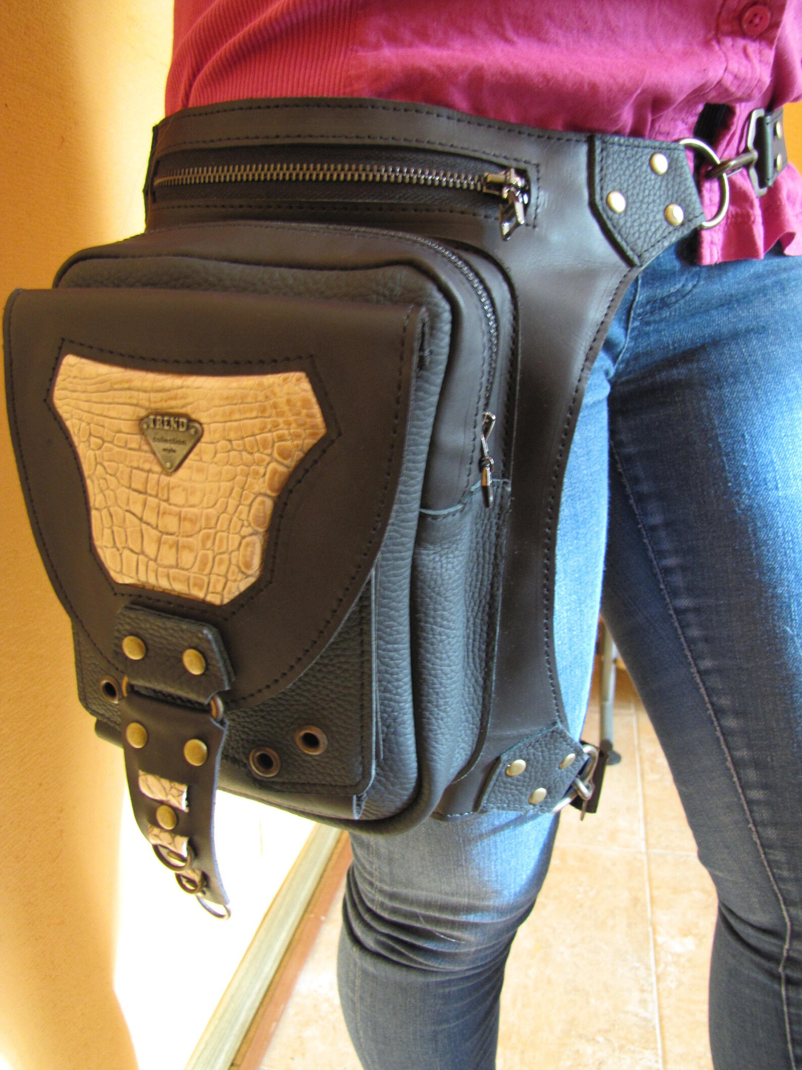 Holster Bag. Backpack Holster. Hand Made Holster. Thigh Etsy
