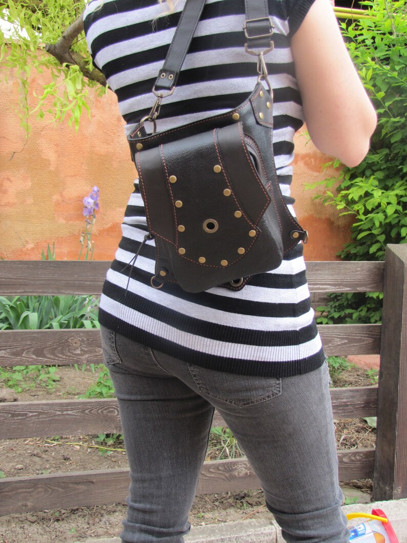 Utility Belt Leather Holster Bag Thigh Bag Hip Bag Leg Etsy
