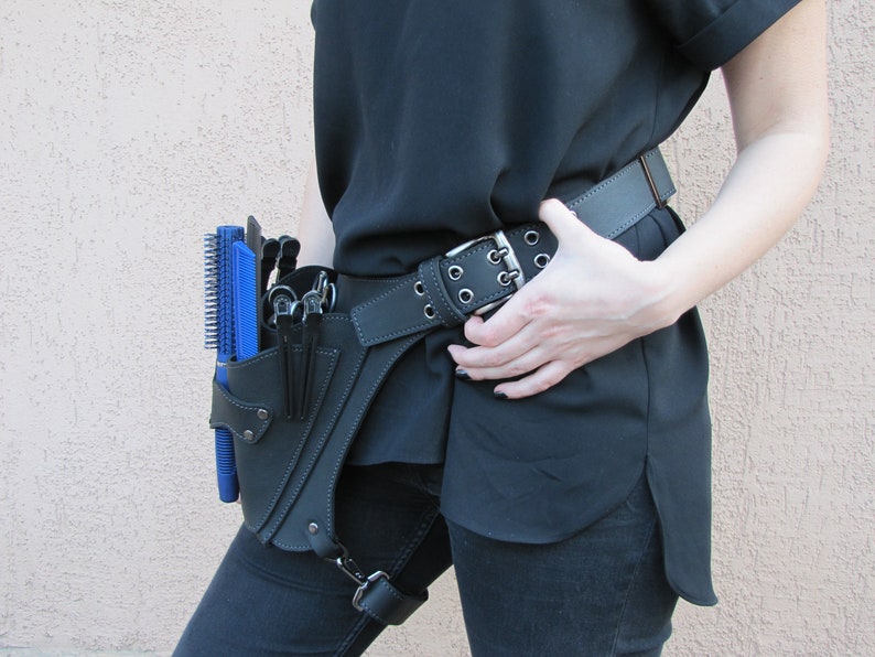 Stylist leather holster Shears hip bag leatherBarber hip Etsy