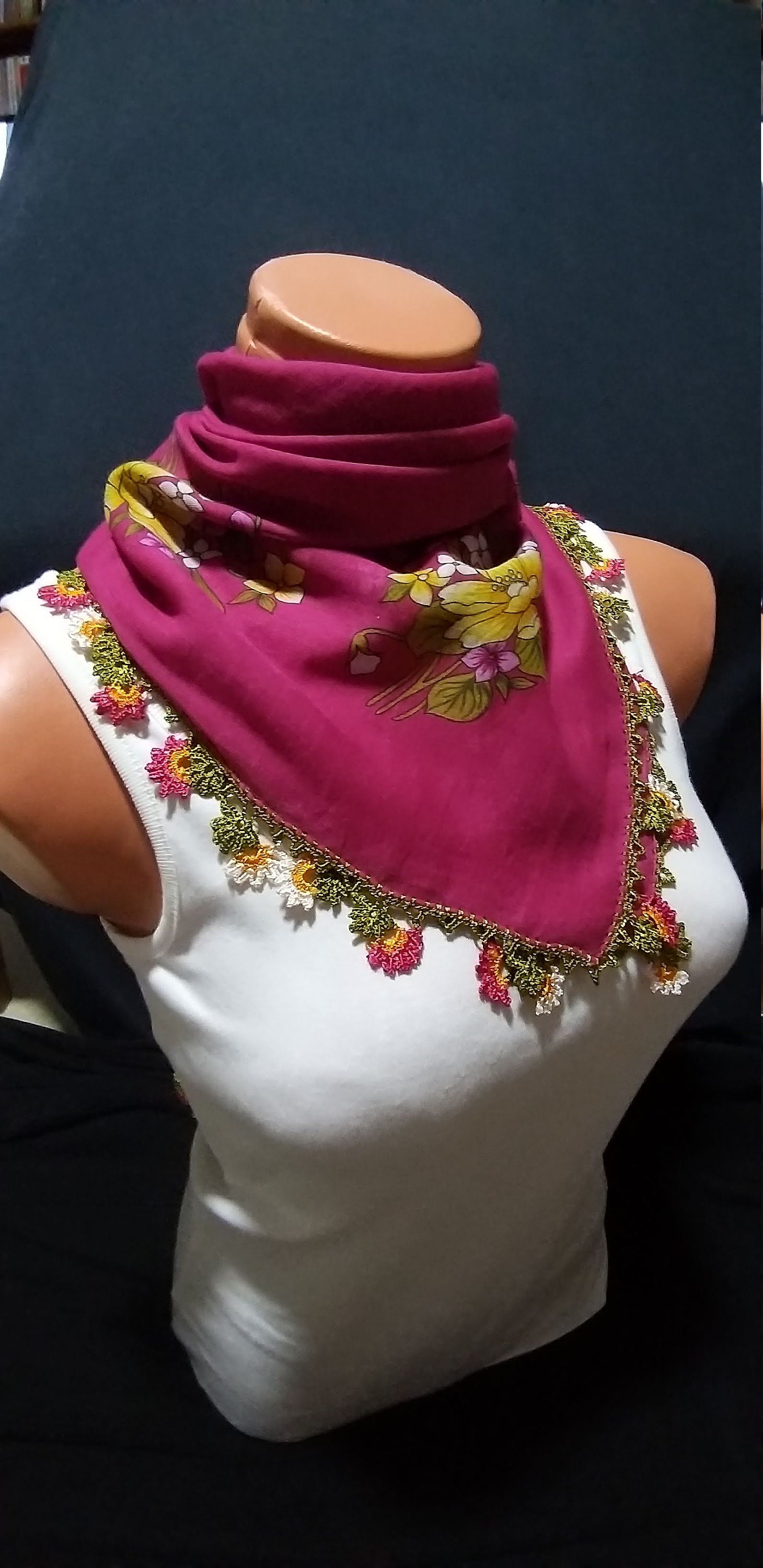 Wedding Flowers Square Scarf