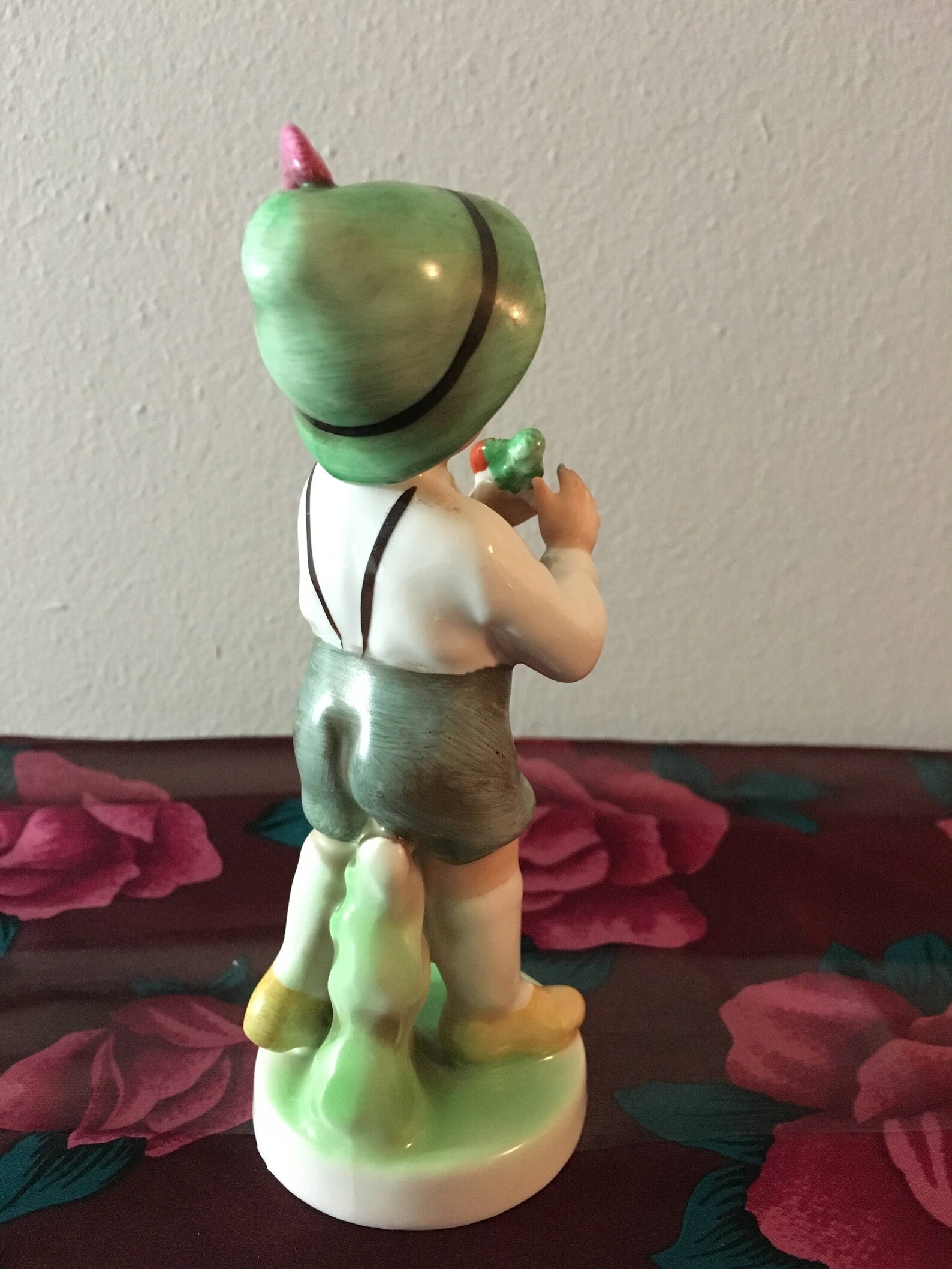 Gerold Porzellan Porcelain Figurine Boy with Flowers Etsy