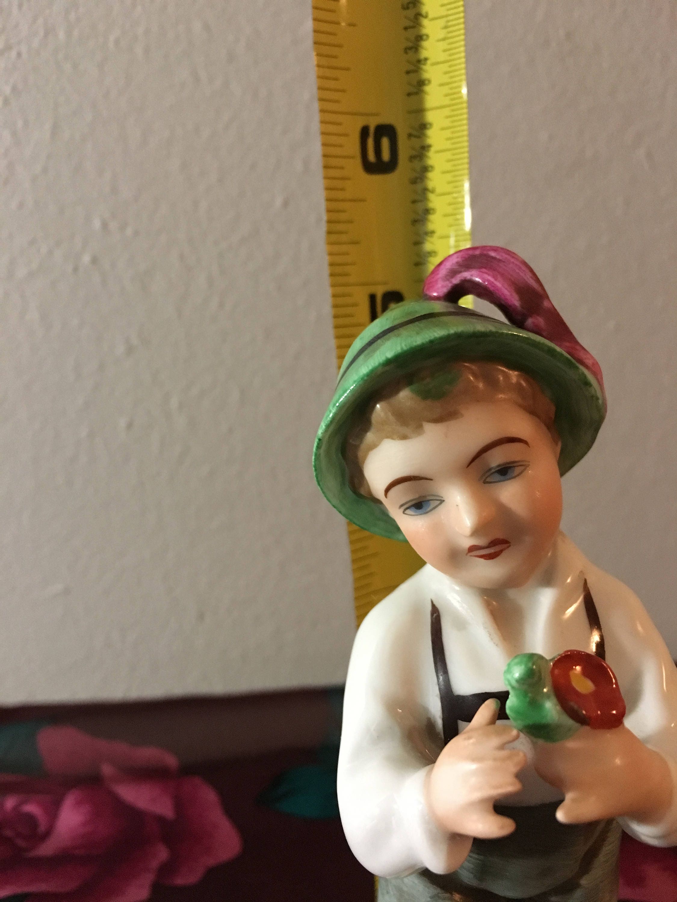 Gerold Porzellan Porcelain Figurine Boy with Flowers Etsy