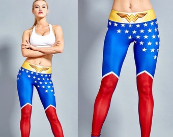 Wonder Woman Workout Leggings for Women High Waisted - WW10003