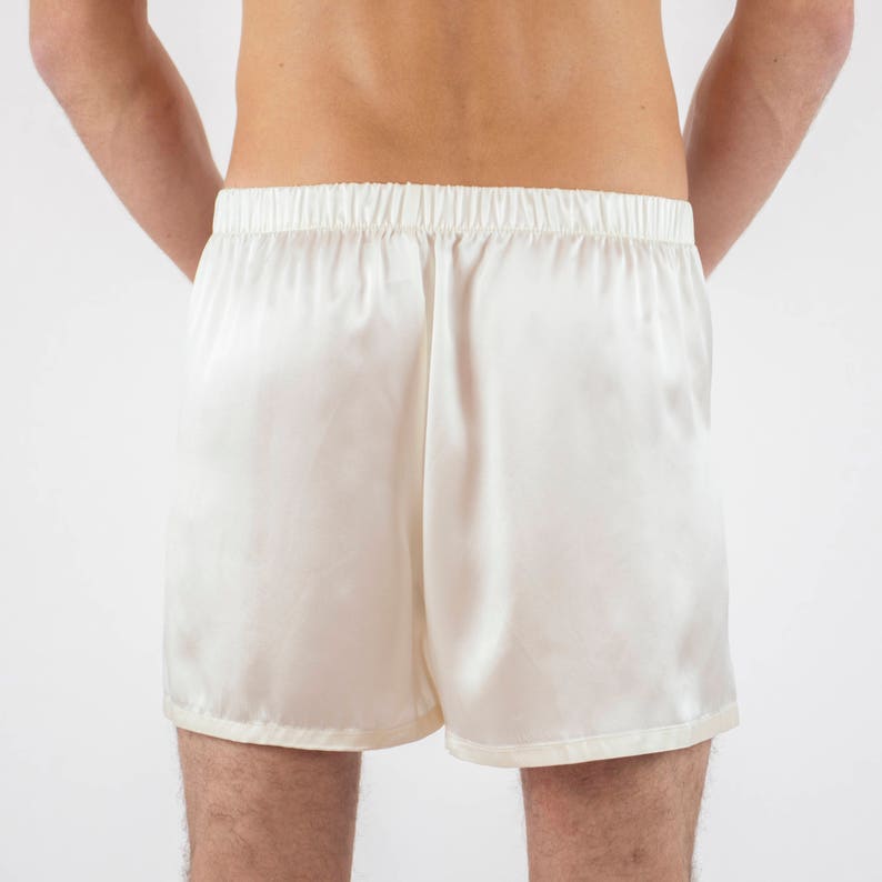 Ivory Silk Boxers // Underwear for Men // Silk Underwear // Etsy