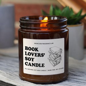 Bookstore Gift, Book Lover Candle Gift, Book Candle Scent, Book Inspired Candle, Literary Candle, Soy Candle Gift, Scented Candle