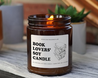 Bookstore Gift, Book Lover Candle Gift, Book Candle Scent, Book Inspired Candle, Literary Candle, Soy Candle Gift, Scented Candle