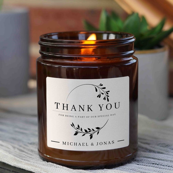 Thank you for being part of our special day candle, Personalised Candle, Scented Jar Candle, Couple Gift