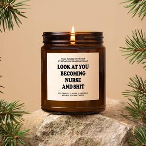 Personalized Graduation Gift Scented Soy Candle, Graduation Gift, Funny Gift for College Grad, Masters Degree Gift, Nurse Gift, PHD Gift